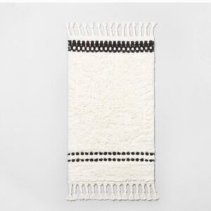 Hearth & Hand Cream and Black Bath Rug